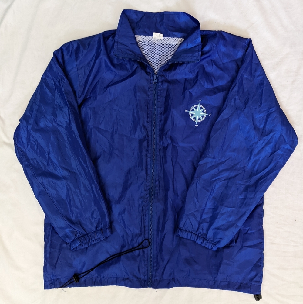 Men's blue windbreaker jacket